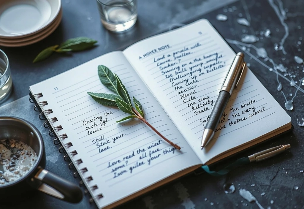 Das Notizbuch des Küchenchefs